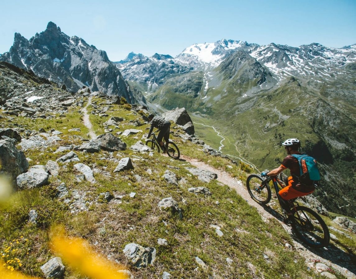 Sentiers de VTT en montagne en Savoie à Courchevel